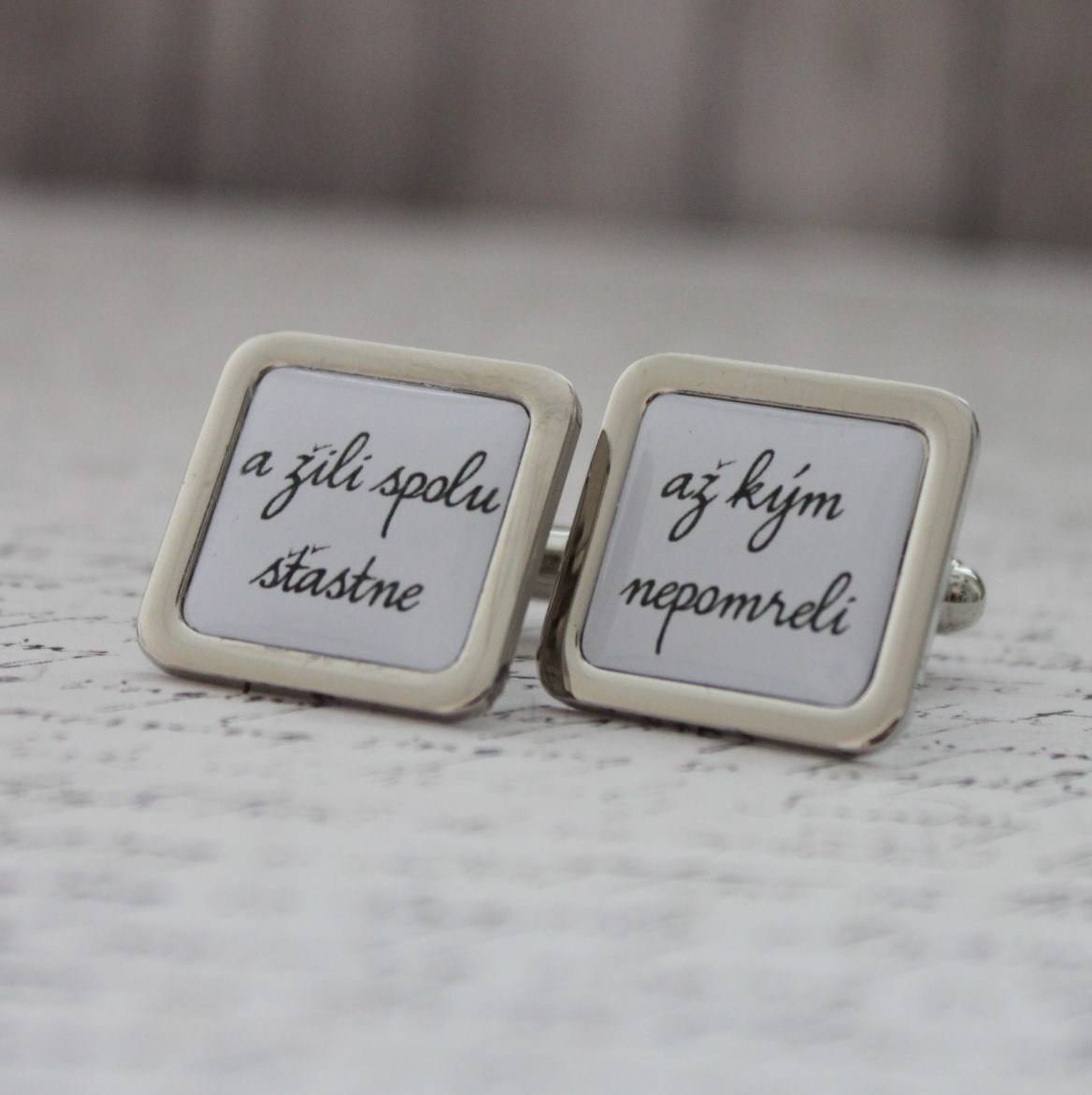 handmade manzetove gombiky na svadbu